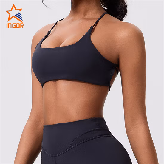 OEM ODM Design unico per donna Palestra Produttore di abbigliamento fitness all'ingrosso alla moda Sport personalizzati Scava fuori il reggiseno Yoga in tessuto perlato