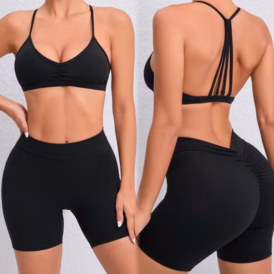 Abbigliamento fitness da donna con logo personalizzato, allenamento, yoga, donna, tuta da palestra, abbigliamento sportivo